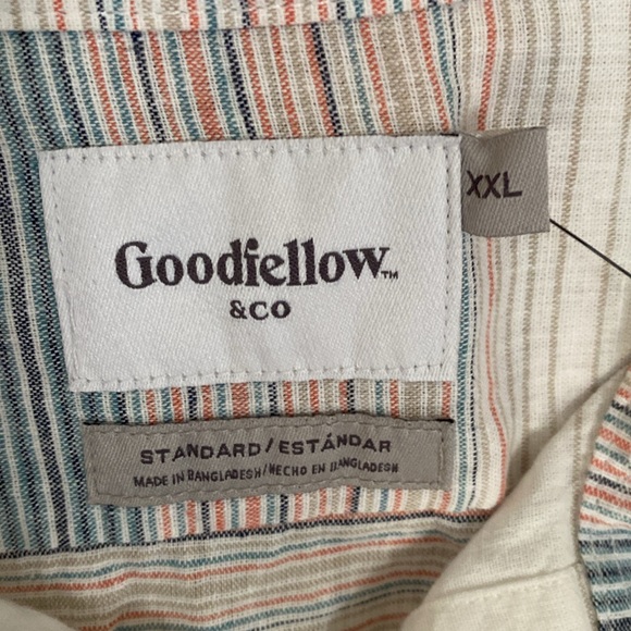 Goodfellow, XXL, striped button up long sleeve shirt - Picture 2 of 7